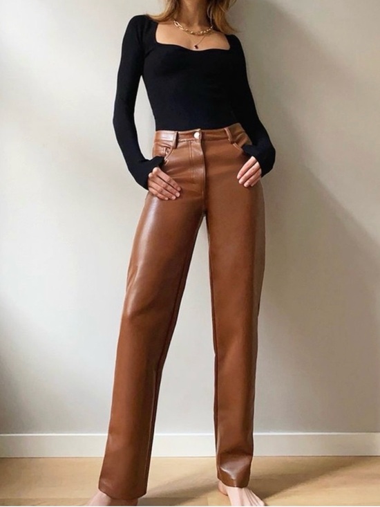 Wilfred Pants - NWT Aritzia Wilfred Women’s The Melina Pant Cognac - Size 2